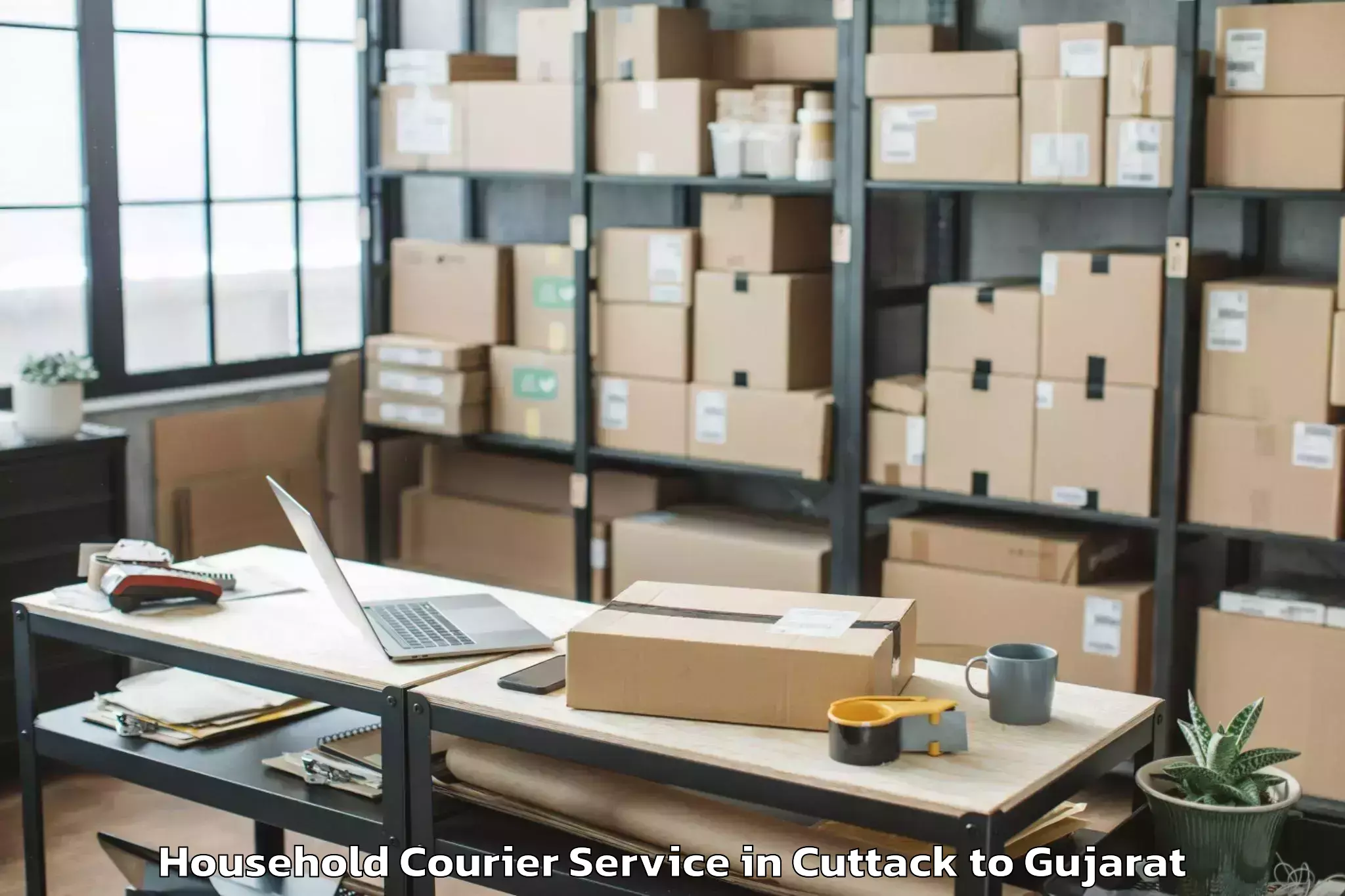 Book Cuttack to Dwarka Household Courier Online